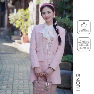 Chỉ 15-19/01 Voucher 15% Set Áo khoác và chân váy Florence Áo khoác vải tuýt HƯƠNG BOUTIQUE BSVEST05