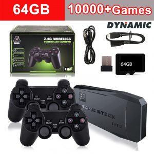 (Miễn phí vận chuyển)Game Stick 4k M8 64GB-15.000 trò chơi + 50 game mới tải thêm, máy chơi game cầm tay không dây Trò chơi Retro Phần Máy chơi game Bộ điều khiển không dây