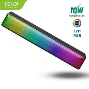 Loa bluetooth thanh soundbar Robot RB580 công suất lớn 10W LED RGB để bàn bass mạnh âm thanh hay pin lâu dài hỗ trợ thẻ nhớ TF chất lượng tốt sang trọng nhỏ gọn