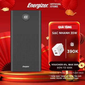 dự phòng Energizer 30000mAh UE30016PQ – tích hợp sạc nhanh 22,5W , 3 cổng sạc tiện lợi-Hàng chính hãng, bảo hành 2 năm 1 đổi 1