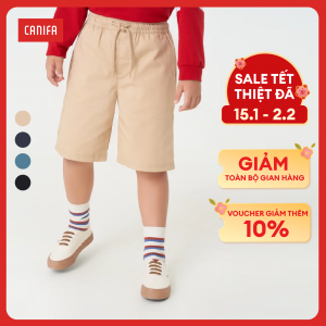 [CHỈ HÔM NAY VOUCHER GIẢM THÊM 12%] Quần soóc khaki bé trai CANIFA cạp chun 2BS23W003