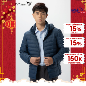 [TỪ 22-24.1|VOUCHER 15% ĐƠN 500K] Áo khoác phao nam lông vũ MS 70E2536