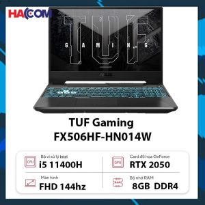 LAPTOP ASUS GAMING TUF FX506HF-HN014W (I5 11400H/8GB RAM/512GB SSD/15.6 FHD 144HZ/RTX 2050 4GB/WIN11/ĐEN)