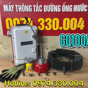 Máy thông cống GQ100A-900w phụ kiện kèm theo máy cuộn dây phi 16 , 1 quả lu phi 8 và 1 bộ dầu thông phi 16 GỌI 0974.330.004 ĐỂ TÔI TƯ VẤN CHO BẠN