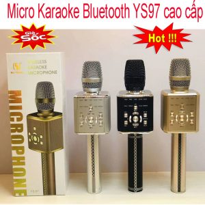 Mic Bluetooth Hát Karaoke Không Dây YS-97 Đa Năng Nghe Nhạc Cực Hay Âm Bass Cực ĐỈnh Mic Bắt Giọng Rất Tốt Hỗ Trợ Kết Nối USB Thẻ Nhớ.- LinDu Shop