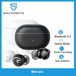 SoundPEATS Mini Pro Chế Độ Chơi Game QCC3040 Bluetooth 5.2 Aptx-Adptive Với Chức Năng Khử Tiếng Ồn Chủ Động Chế Độ Trong Suốt Cho Cuộc Gọi Điều Khiển Cảm Ứng Tai Nghe Không Dây Tổng Cộng 21 Giờ