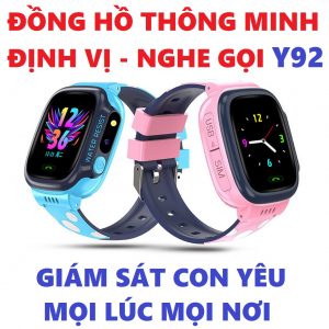 [ ĐỒNG HỒ TRẺ EM ] Đồng hồ thông minh định vị trẻ em Y92 cảm ứng, chống nước IP67 giám sát bé từ xa, nghe gọi 2 chiều, Bảo Hành 1 đổi 1 Uy Tín Từ Mường Thanh Royal