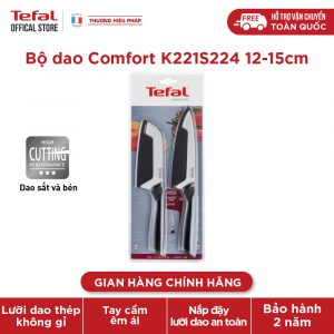 [HÀNG TẶNG KHÔNG BÁN] Bộ dao Tefal Comfort K221S244 15cm và 12cm, hàng chính hãng