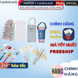 (Quà Không Bán) Túi vải, Ống hút, Cọ rửa bình, Nắp đậy ống hút, Sticker ngộ nghĩnh,…. đựng ly giữ nhiệt, bình giữ nhiệt – HAPOS MALL